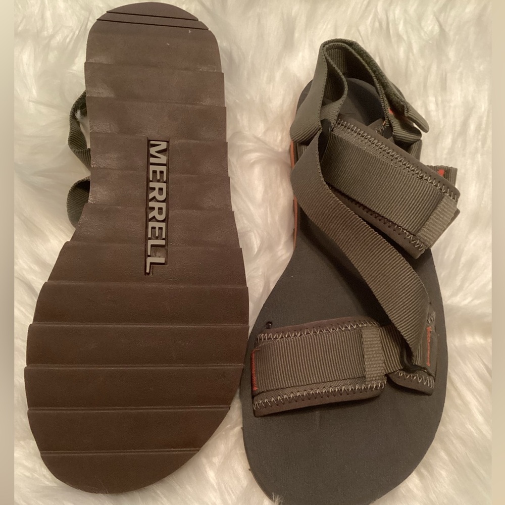 New Men’s Merrell Alpine Strap Olive Sandal